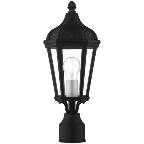 1 Light TBK Outdoor Post Top Lantern with Clear Glass Shade-Lighting LumensLantern