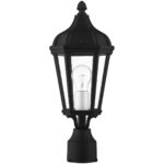 1 Light TBK Outdoor Post Top Lantern with Clear Glass Shade-Lighting LumensLantern