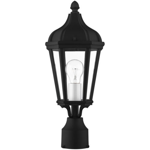 1 Light TBK Outdoor Post Top Lantern with Clear Glass Shade-Lighting LumensLantern