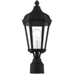 1 Light TBK Outdoor Post Top Lantern with Clear Glass Shade-Lighting LumensLantern