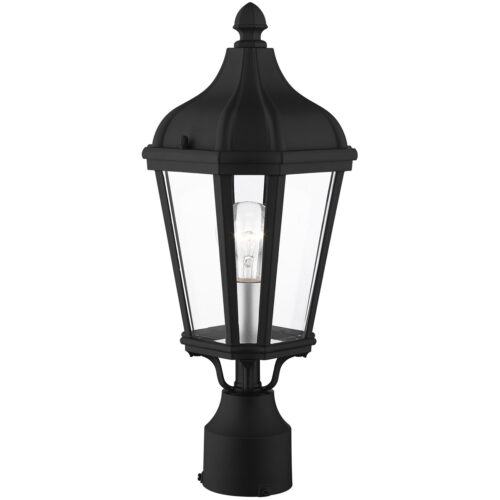 1 Light TBK Outdoor Post Top Lantern with Clear Glass Shade-Lighting LumensLantern