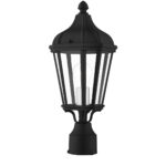 1 Light TBK Outdoor Post Top Lantern with Clear Glass Shade-Lighting LumensLantern