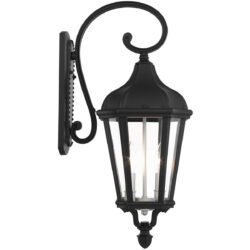 9 inch 2 Light TBK Outdoor Wall Lantern with Clear Glass Shade-Lighting LumensLantern