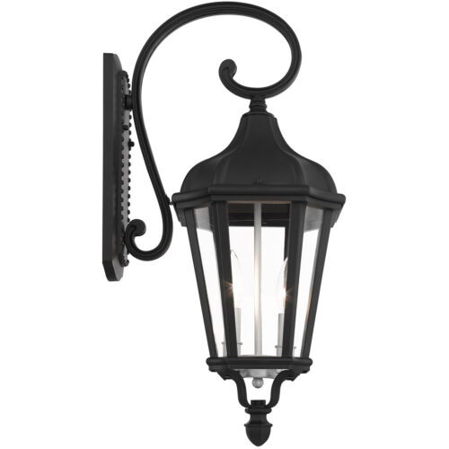 9 inch 2 Light TBK Outdoor Wall Lantern with Clear Glass Shade-Lighting LumensLantern