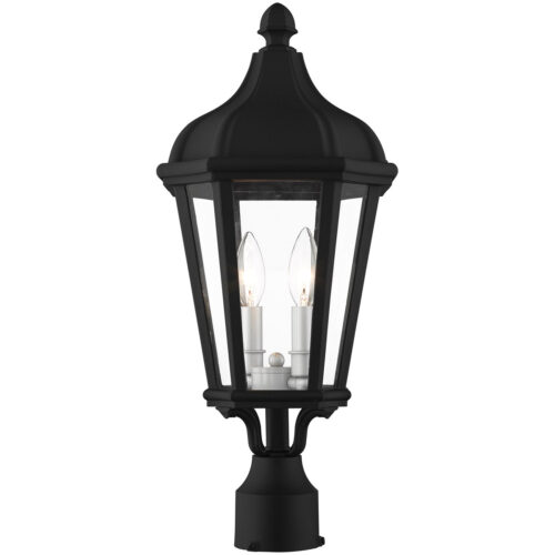 2 Light TBK Outdoor Post Top Lantern with Clear Glass Shade-Lighting LumensLantern