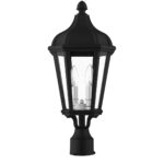 2 Light TBK Outdoor Post Top Lantern with Clear Glass Shade-Lighting LumensLantern