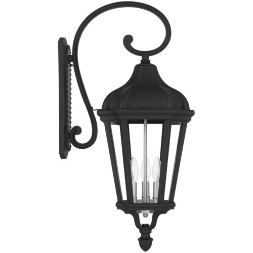 11 inch 3 Light TBK Outdoor Wall Lantern with Clear Glass Shade-Lighting LumensLantern