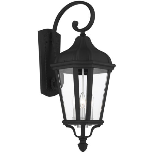 11 inch 3 Light TBK Outdoor Wall Lantern with Clear Glass Shade-Lighting LumensLantern