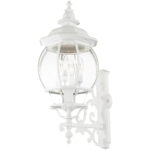 7701-13 4 Light Textured White Outdoor Wall Lantern-Lighting LumensLantern