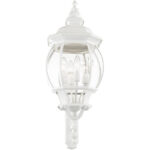 7701-13 4 Light Textured White Outdoor Wall Lantern-Lighting LumensLantern