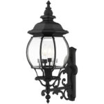 7701-14 4 Light Textured Black Outdoor Wall Lantern-Lighting LumensLantern