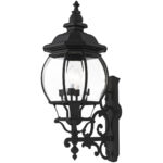 7701-14 4 Light Textured Black Outdoor Wall Lantern-Lighting LumensLantern