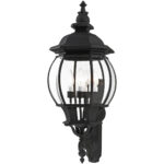 7701-14 4 Light Textured Black Outdoor Wall Lantern-Lighting LumensLantern