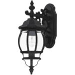 7706-14 1 Light Textured Black Outdoor Wall Lantern-Lighting LumensLantern