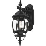 7706-14 1 Light Textured Black Outdoor Wall Lantern-Lighting LumensLantern