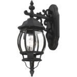 7706-14 1 Light Textured Black Outdoor Wall Lantern-Lighting LumensLantern