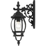 7706-14 1 Light Textured Black Outdoor Wall Lantern-Lighting LumensLantern