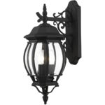 7707-14 3 Light Textured Black Outdoor Wall Lantern-Lighting LumensLantern