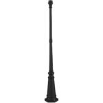 7709-14 Textured Black Fluted Post-Lighting LumensOutdoor Wall Lights