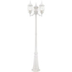 7710-13 3 Light Textured White Outdoor Post Light-Lighting LumensOutdoor Wall Lights