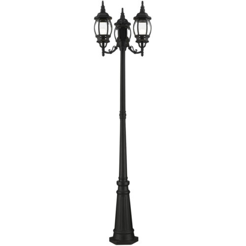 7710-14 3 Light Textured Black Outdoor Post Light-Lighting LumensOutdoor Wall Lights