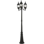 7710-14 3 Light Textured Black Outdoor Post Light-Lighting LumensOutdoor Wall Lights