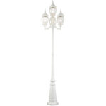 7711-13 4 Light Textured White Outdoor Post Light-Lighting LumensOutdoor Wall Lights