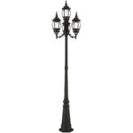 7711-14 4 Light Textured Black Outdoor Post Light-Lighting LumensOutdoor Wall Lights