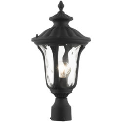 7848-14 1 Light Textured Black Outdoor Post Top Lantern-Lighting LumensLantern