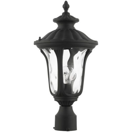 7848-14 1 Light Textured Black Outdoor Post Top Lantern-Lighting LumensLantern