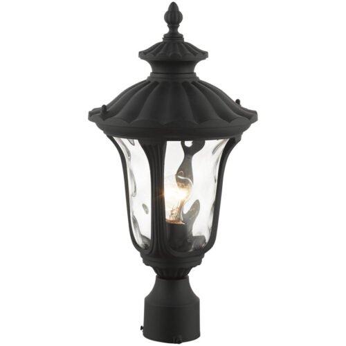 7848-14 1 Light Textured Black Outdoor Post Top Lantern-Lighting LumensLantern