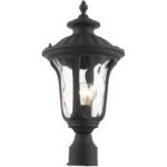 7848-14 1 Light Textured Black Outdoor Post Top Lantern-Lighting LumensLantern