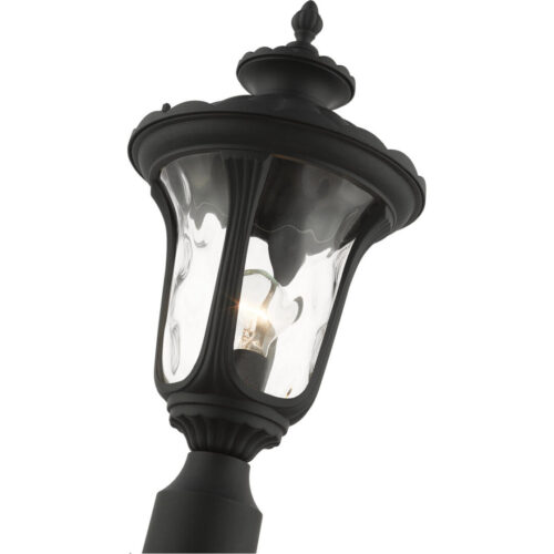 7848-14 1 Light Textured Black Outdoor Post Top Lantern-Lighting LumensLantern