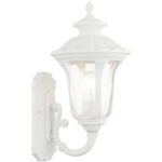 7850-13 1 Light Textured White Outdoor Wall Lantern-Lighting LumensLantern