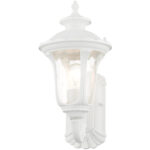 7850-13 1 Light Textured White Outdoor Wall Lantern-Lighting LumensLantern