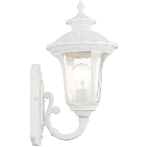 7850-13 1 Light Textured White Outdoor Wall Lantern-Lighting LumensLantern