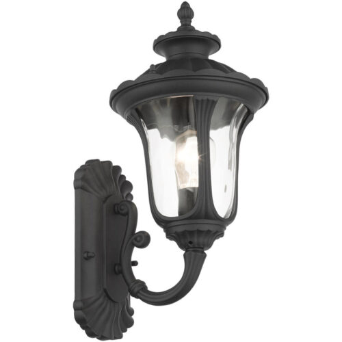 7850-14 1 Light Textured Black Outdoor Wall Lantern-Lighting LumensLantern