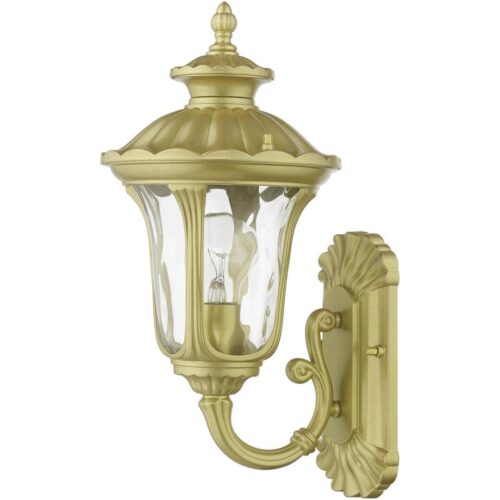 7850-33 1 Light Soft Gold Outdoor Small Wall Lantern-Lighting LumensLantern