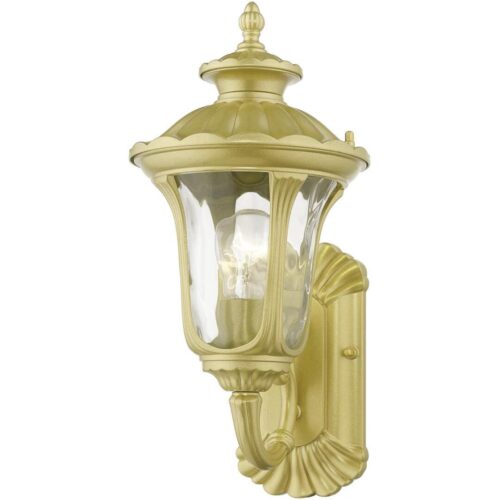 7850-33 1 Light Soft Gold Outdoor Small Wall Lantern-Lighting LumensLantern