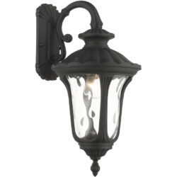 7851-14 1 Light Textured Black Outdoor Wall Lantern-Lighting LumensLantern