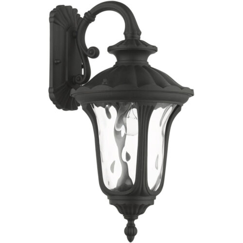 7851-14 1 Light Textured Black Outdoor Wall Lantern-Lighting LumensLantern