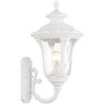 7852-13 1 Light Textured White Outdoor Wall Lantern-Lighting LumensLantern