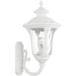 7852-13 1 Light Textured White Outdoor Wall Lantern-Lighting LumensLantern