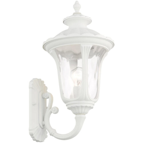 7852-13 1 Light Textured White Outdoor Wall Lantern-Lighting LumensLantern