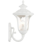 7852-13 1 Light Textured White Outdoor Wall Lantern-Lighting LumensLantern