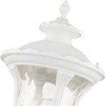 7852-13 1 Light Textured White Outdoor Wall Lantern-Lighting LumensLantern