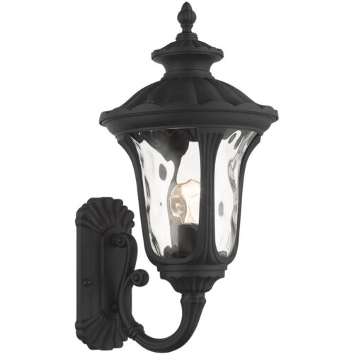 7852-14 1 Light Textured Black Outdoor Wall Lantern-Lighting LumensLantern