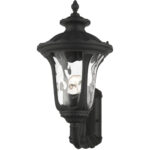 7852-14 1 Light Textured Black Outdoor Wall Lantern-Lighting LumensLantern