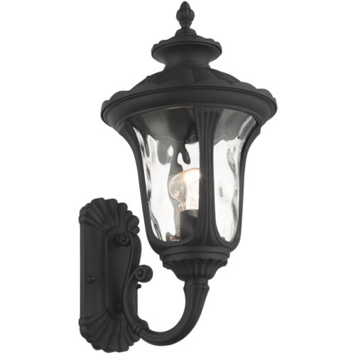 7852-14 1 Light Textured Black Outdoor Wall Lantern-Lighting LumensLantern