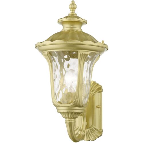 7852-33 1 Light Soft Gold Outdoor Medium Wall Lantern-Lighting LumensLantern